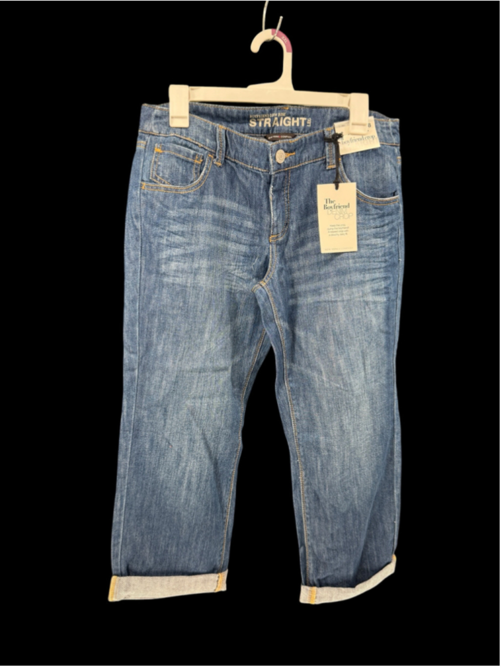 Women's New York & Company Boyfriend Crop Jeans Blue Size 8